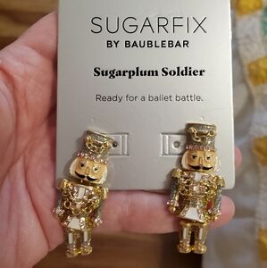 BaubleBar Gold Sugarplum Soldier Earrings